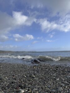 Small wave splash at hannafore beach